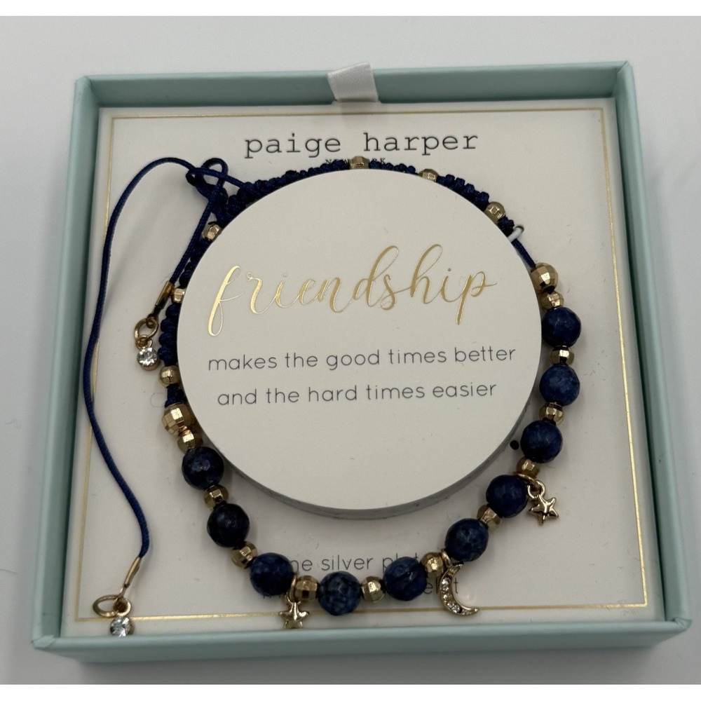 Paige Harper New York Friendship Star and Moon Charm Bracelet - New In Box - Picture 6 of 8